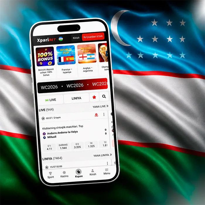 XpariBet ro‘yxatdan o‘tish shakli